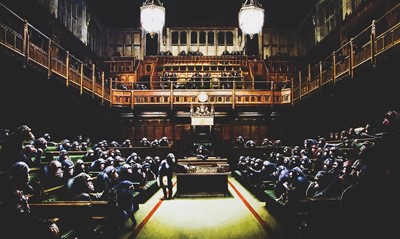 Lot 175 - Banksy (British 1974-), ‘Monkey Parliament', 2009