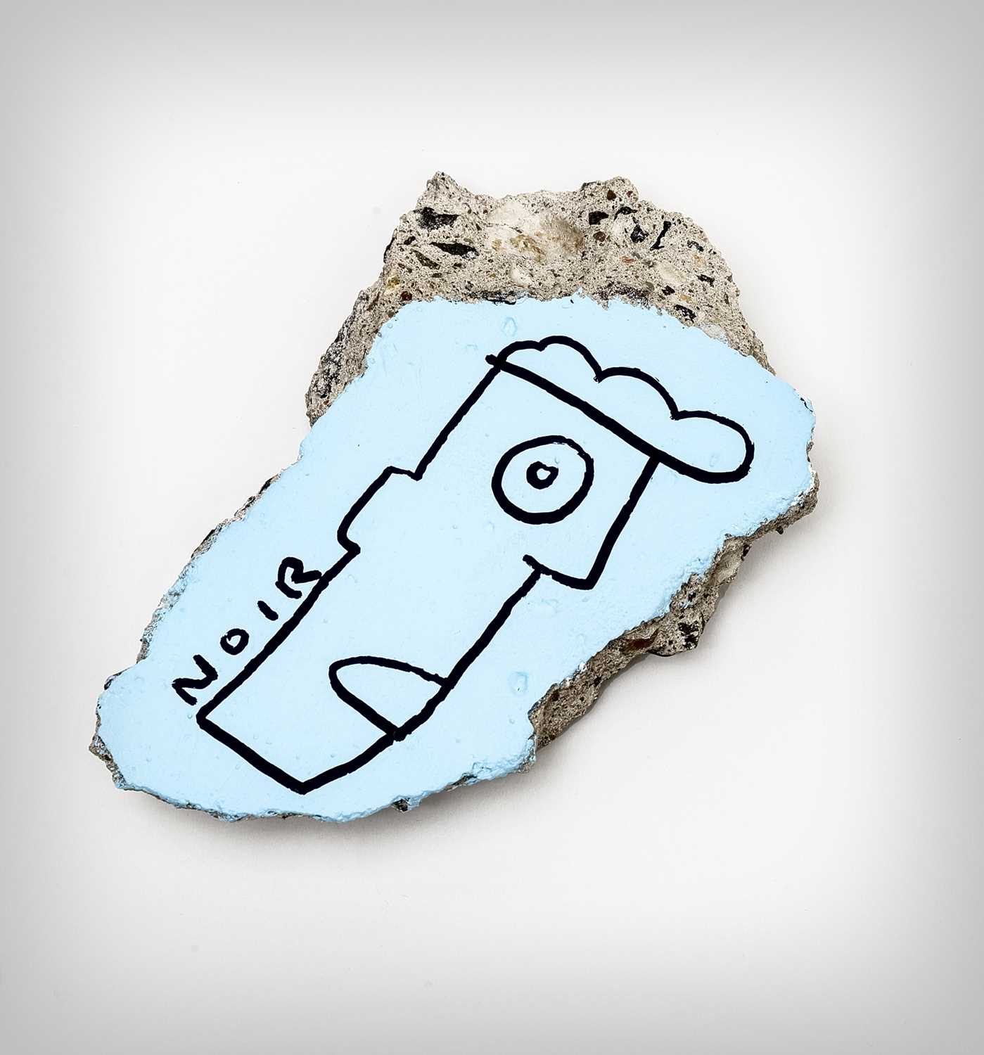 Lot 233 - Thierry Noir (French 1958-), 'Berlin Wall Chunk (Baby Blue)', 2020