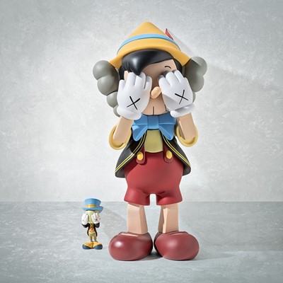 Lot 192 - Kaws (American 1974-), 'Pinocchio & Jiminy Cricket', 2010
