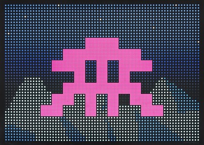 Lot 195 - Invader, (French 1969-), 'L.E.D.', 2017