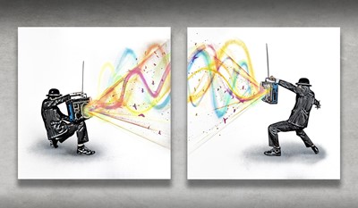 Lot 214 - Nick Walker (British 1969-), 'The Duel', 2016 (Diptych)