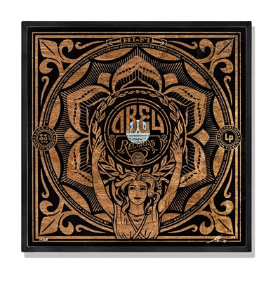 Lot 219 - Shepard Fairey (American 1970-), 'Lotus Woman (Wood)' 2014