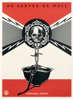 Lot 309 - Shepard Fairey (American b.1970), 'Disposable Heroes', 2012