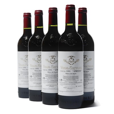 Lot 180 - 5 bottles 1991 Vega-Sicilia Unico
