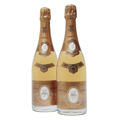 Lot 116 - 2 bottles 2000 Cristal Rose