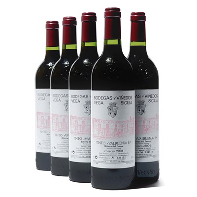 Lot 181 - 5 bottles 2004 Vega Sicilia Valbuena