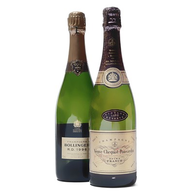 Lot 120 - 2 bottles Mixed Veuve Clicquot and Bollinger