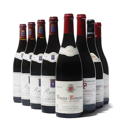 Lot 93 - 8 bottles Mixed Red Burgundy