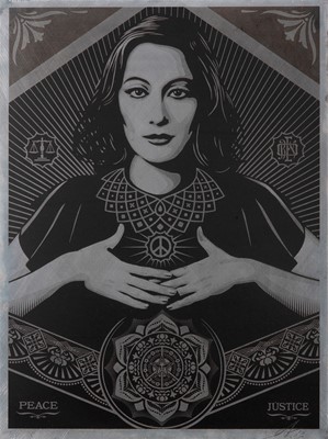 Lot 499 - Shepard Fairey (American b.1970), 'Peace & Justice', 2013