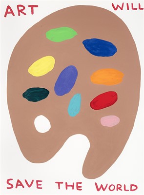 Lot 173 - David Shrigley (British 1968-), 'Art Will Save The World', 2019
