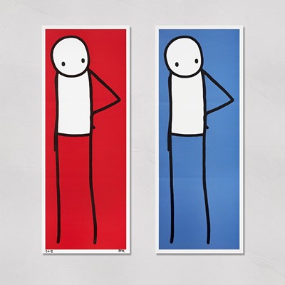 Lot 98 - Stik (British 1979-), 'Hip (Red & Blue)', 2013