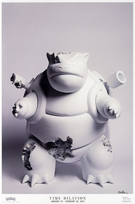 Lot 58 - Daniel Arsham (American 1980-), 'Blue Calcite Crystallized Blastoise Poster', 2021