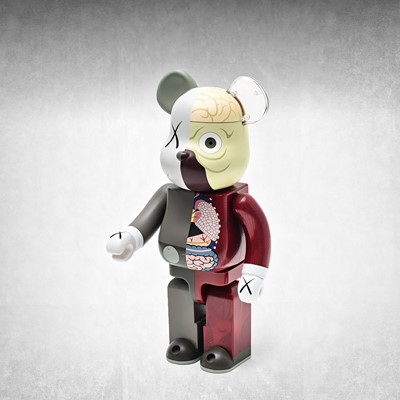 Lot 96 - Kaws (American 1974-), 'Dissected Companion Bearbrick 400% (Red)', 2008