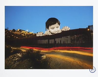 Lot 68 - JR (French 1983-), 'GIANTS, Kikito, September 6, 2017, 7.27 p.m., Tecate, Mexico - U.S.A., 2017', 2020