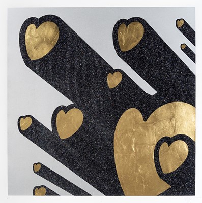Lot 124 - Ryan Callanan (British 1981-), 'Love Beams (Gold Leaf)', 2018