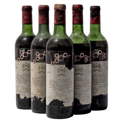 Lot 76 - 9 bottles 1967 Ch Mouton-Rothschild