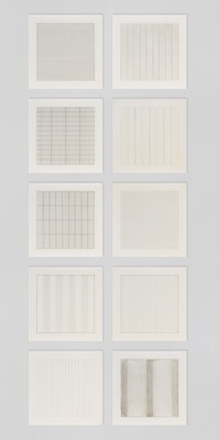 Lot 108 - Agnes Martin (American 1912-2004), 'Painting and Drawings 1974-1990', 1991