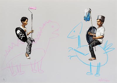 Lot 57 - Ernest Zacharevic (Lithuanian 1986-), 'Style Wars', 2014