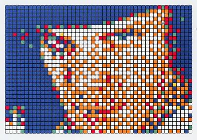 Lot 165 - Invader (French 1969-), 'Rubik Kubrick I - Alex', 2006