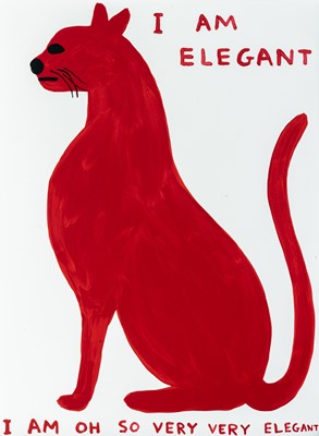 Lot 194 - David Shrigley, 'I Am Elegant I Am Oh So Very Very Elegant', 2021