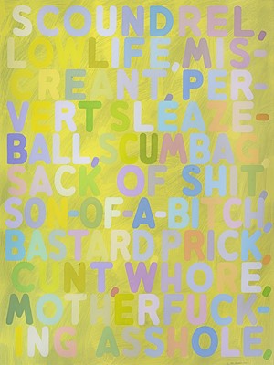 Lot 175 - Mel Bochner (American  1940-), 'Scoundrel', 2010