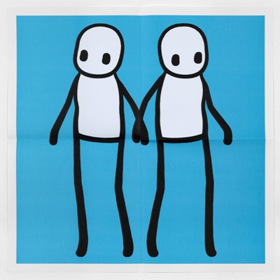 Lot 99 - Stik (British 1979-), 'Holding Hands (Blue)', 2020