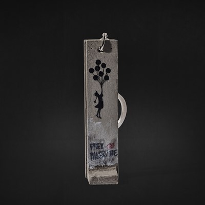 Lot 67 - Banksy (British 1974 -), 'Walled Off Hotel - Key Fob Wall Section (Girl With Balloons)'