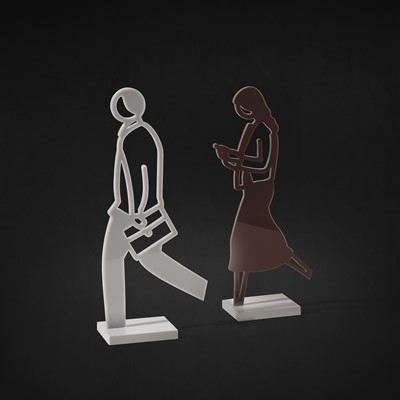 Lot 40 - Julian Opie (British 1958-), 'Old Street Statuettes', 2020 (2 works)