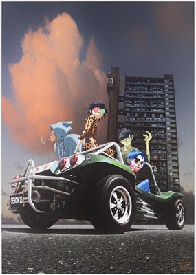 Lot 35 - Jamie Hewlett (British 1968-), 'Gorillaz Song Machine 3', 2020