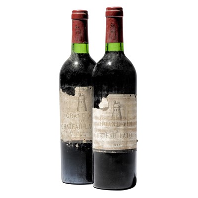 Lot 52 - 2 bottles 1975 Ch Latour