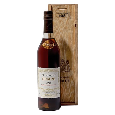 Lot 128 - 3 bottles 1968 Sempe Armagnac